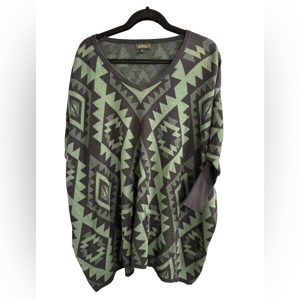 Oversized blanket tunic